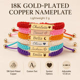 Personalized Name Bracelet, Adjustable Red Braided Cord Design