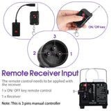 3 Pack Fog Machine Remote Control Replacement Part and Receiver 3 Pins Round Plug 13 Colors Wireless and Wired Remote with Fuse Protect for 400W 500W Fog Machine for Halloween Christmas New Year