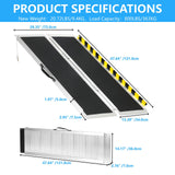 4FT Portable Wheelchair Ramp, Non-Slip Aluminum Folding Handicap Ramp, 800 LBS Capacity Door Threshold Ramps for Home Steps, Scooter Ramps for Car, Doorways, Curbs, Stairs, Cart, Wheel Chair Ramp Step