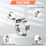 WYSIWYKA 120pcs 1/2 inch PEX Cinch Clamps Rings, 304 Stainless Steel Pex Crimp Rings, Heavy Duty Thickened Single Ear Hose Clamps for PEX Tubing Pipe Fitting Connections