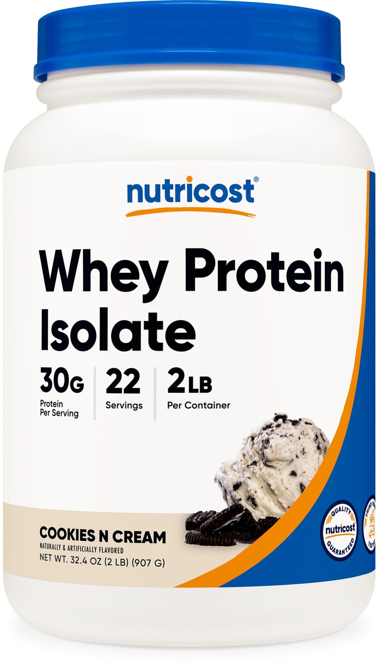 Nutricost Whey Protein Isolate (Cookies N Cream, 2 Pounds)