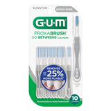 GUM Proxabrush Go-Betweens - Extra Wide - Interdental Brushes - Soft Bristled Dental Picks for Plaque Removal Health - Safe for Braces & Dental Devices, 10 Count (Pack of 4)