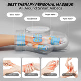WUX Hand Massager with Heat Compression Relief, 3 Massage 4 Temperatures 5 Compression Models Therapy, Helps Soothe Hand Fatigue, Carpal Tunnel and Arthritis Discomfort, Ideal Gift for Women, Men