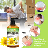 3 Pack Massage Oil for Massage Therapy,Sore Muscle Arnica Oil & Relaxing Lavender Oil & Ginger Oil Lymphatic Drainage & Massage Ball,Massage Kit Gifts for Women Men,Spa Gifts Birthday Gifts for Women