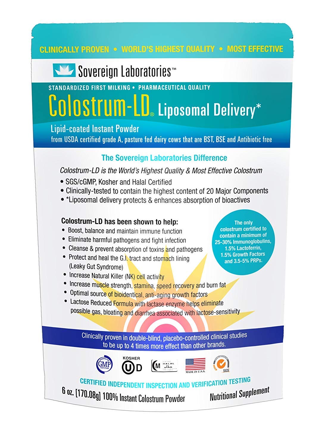 Sovereign Laboratories Colostrum-LD® Powder :: 6oz/170g, ~15-30 Day Supply