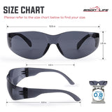BISON LIFE BLack Safety Glasses - 12 Pairs of Scratch Resistant Eyewear, Polycarbonate Impact Resistant Lens