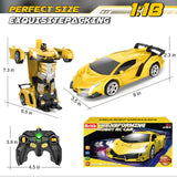 Britik Transform Remote Control Car Toys for Boys 4-6, Drift RC Car Yellow