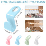 50 PCS Space Saving Hanger - Clothes Connector Hooks, Stacking Space Saver, Plastic Closet Organizers and Storage Extender for Heavy Duty Cascading Connection (White)