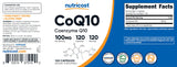 Nutricost CoQ10 100mg, 120 Vegetarian Capsules, 120 Servings - High Absorption, Vegetarian, Non-GMO, Coenzyme Q10 (Pack of 2)