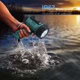 YIERBLUE Rechargeable Spotlight, Super Bright 1000,000 High Lumen LED IP67 Waterproof Handheld Spotlight Long Lasting Large Flashlight Searchlight with Detachable Red Light Filter