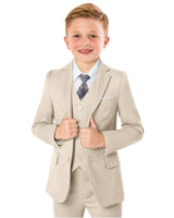 Boy Suit for Kids Champagne Slim Fit Wedding Christmas Suits Size 8 Formal Dress Tuxedo Ring Bearer Outfits Boys Casual Clothes