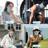 Portable Neck Fan,Hands Free Personal Wearable Bladeless Fan,6000mAh USB Rechargeable,360° Cooling,LED Display,4-Speeds,Birthday Gifts for Men Women Dad Mom,Stocking Stuffers Christmas Gifts (Black)