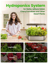 LETPOT LPH-SE Hydroponics Growing System, 12 Pods Smart Herb Garden Kit Indoor, Indoor Garden, APP & WiFi Controlled, with 24W Growing LED, 5.5L Water Tank, Pump System, Automatic Timer