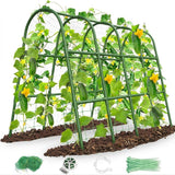 Cucumber Trellis for Raised Bed, U-Shape Garden Trellis for Climbing Plants Outdoor, Metal Arch Trellis for Vegetables, Plant Support for Tomato, Pea, Zucchini(63" L×30" W×47.2" H-Large)
