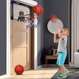 Indoor Basketball Hoop with Auto Scoring, Lights & Balls for Kids Ages 5-12