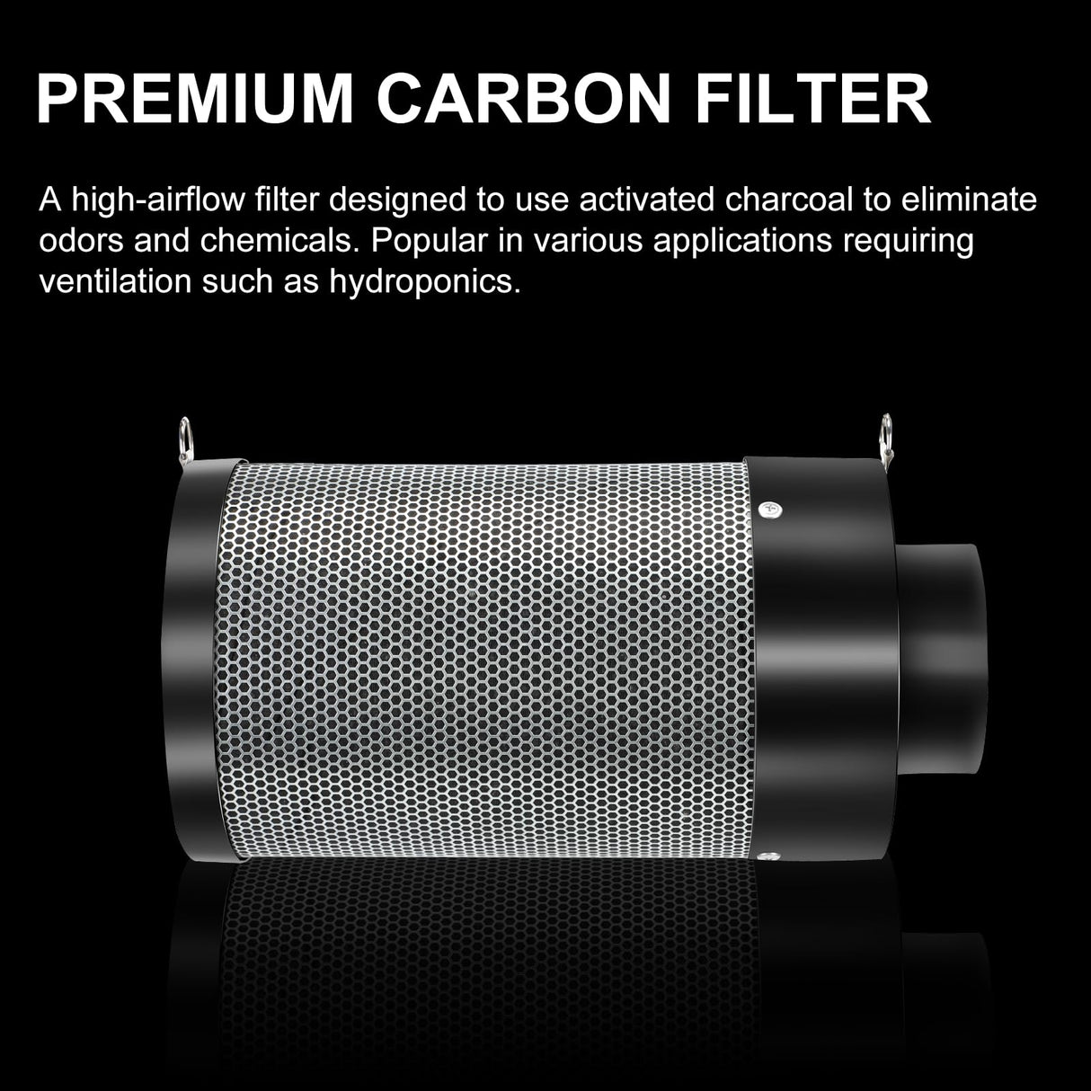 ATOUR 4 Inch Air Carbon Filter with Australian Virgin Charcoal – Odor Control. Built-in 5.5" Quiet Fan with Speed Control, for Inline Duct Fans & Grow Tents. Includes Vent Cover + Pre-Filter 4"x13.4"