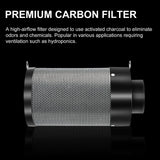 ATOUR 4 Inch Air Carbon Filter with Australian Virgin Charcoal – Odor Control. Built-in 5.5" Quiet Fan with Speed Control, for Inline Duct Fans & Grow Tents. Includes Vent Cover + Pre-Filter 4"x13.4"