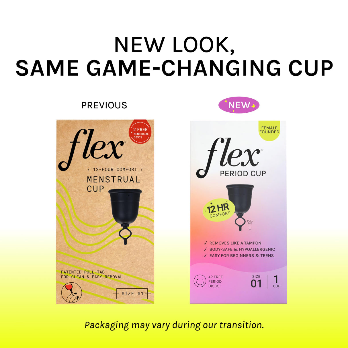 Flex Cup Starter Bundle with Cup Size 1, Foaming Cleanser, and 2-Packs of Wipes (Flex Cup Starter Bundle, Size 01)