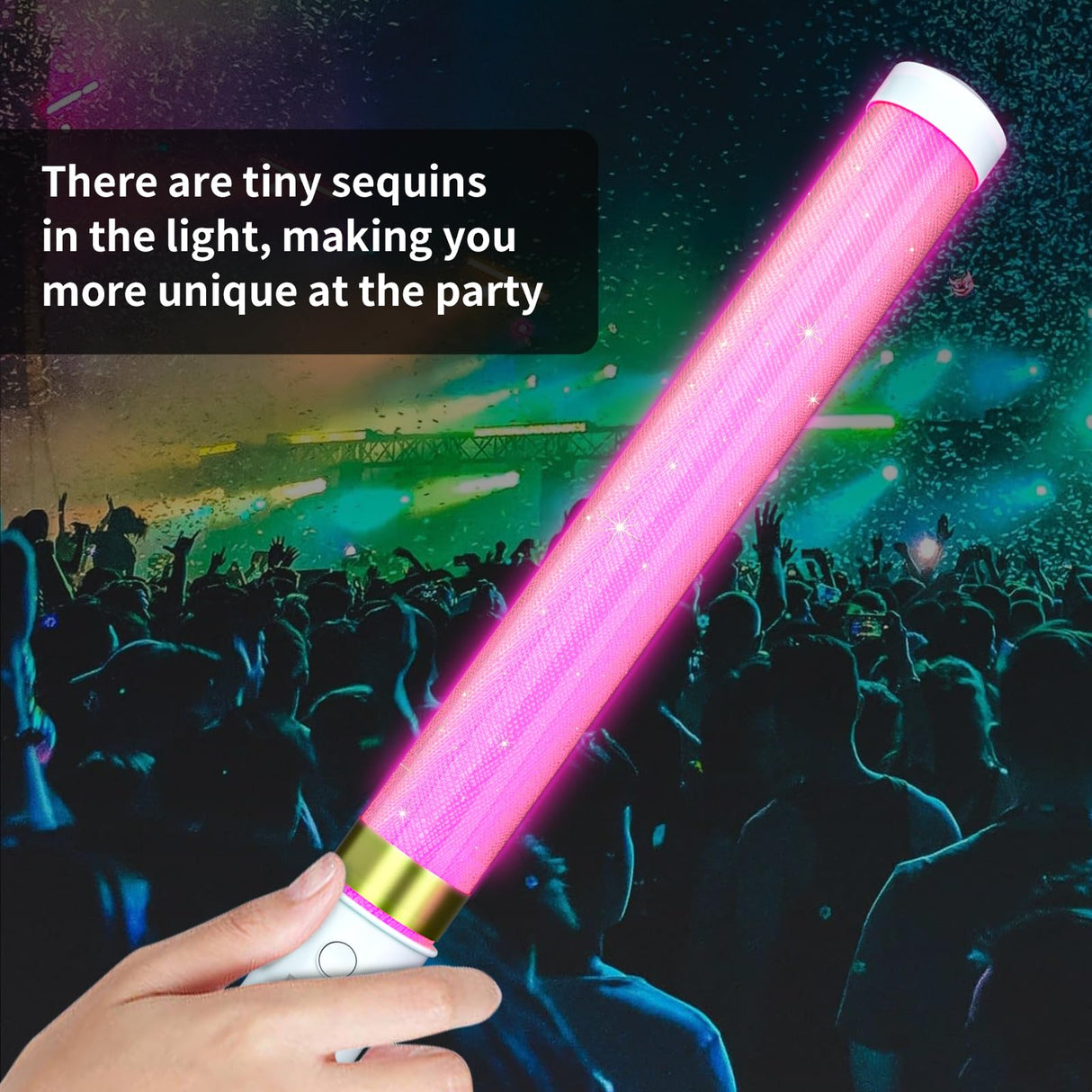 Bsgifts LED Glow Sticks 6 Pack, Reusable Light Up Toys 15 Colors Light Stick Bulk, Glow Party Supplies for Wedding, Birthday, Raves, Concert, Camping, New Year, Halloween, Christmas (with AAA Battery)