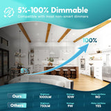 FREELICHT 24 Pack Retrofit LED Recessed Lighting 6 Inch, Selectable 2700K/3000K/4000K/5000K/6000K, Dimmable Flat LED Can Lights, 10W=110W, 1000LM, IC & Damp Rated, ETL & FCC, White