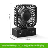 DAOTAILI 2-Pack 4” Grow Tent Fan With Temperature And Humidity Meter,Automatic Humidity Control,Oscillating Fan For Hydroponic Ventilation Circulation With Clips,Adjustable Speed Quiet Greenhouse
