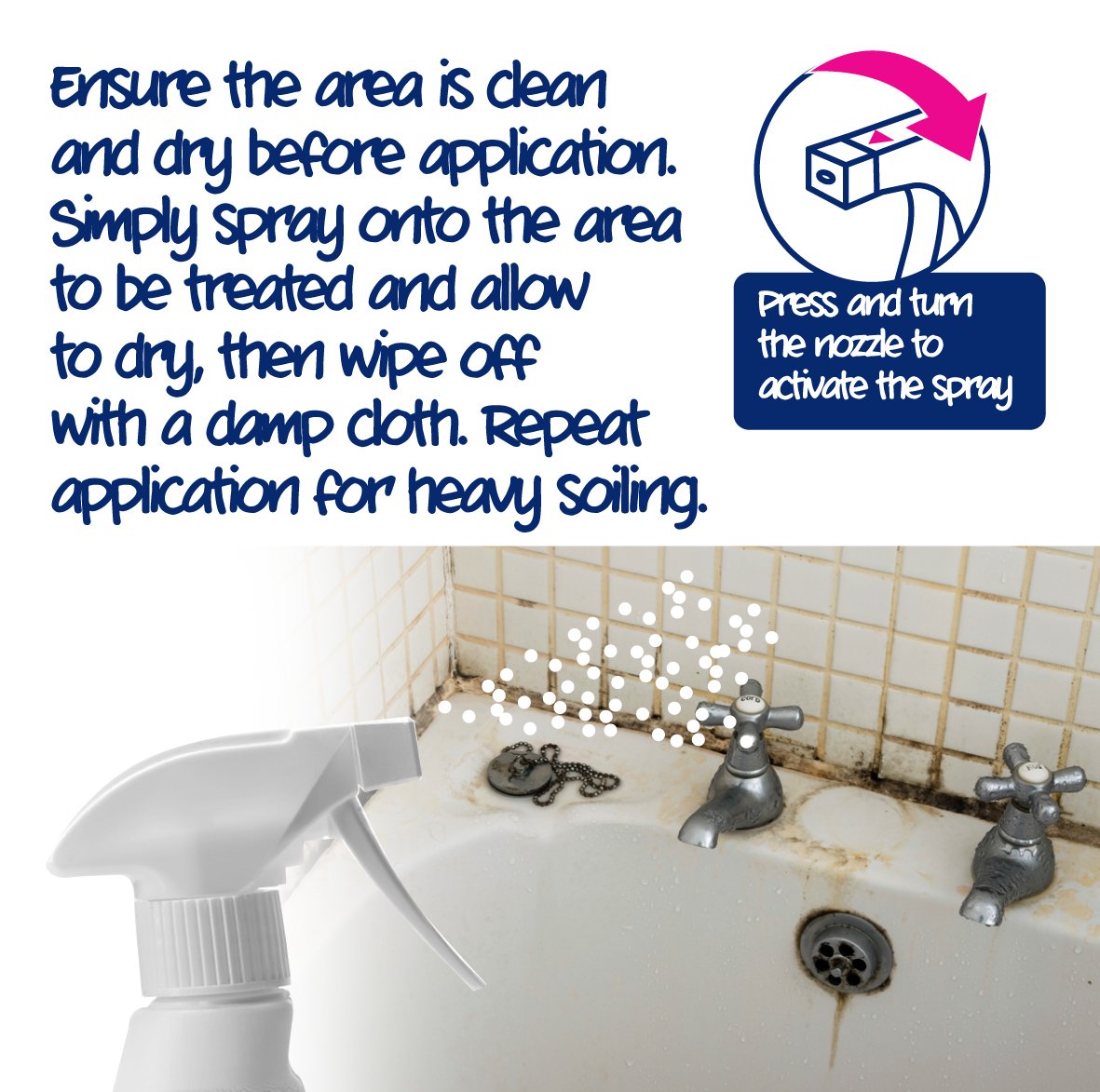 EcoZone Mould Remover, Bleach Free Anti-Bacterial Non Toxic Eco Formula, Cleans & Protects, Prevents Mouldy Re-Growth, Safe for Most Home Surfaces, Vegan Friendly (500ml Spray)