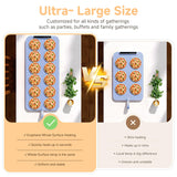 Warming Mat for Food - Electric Warming Tray, XXL(36"x16") Food Warmer Mat with Fast Full Surface Heating, Silicone Heating Mat for Party Buffet, Great Gift for Women, New Homeowners, Hosts (Blue)