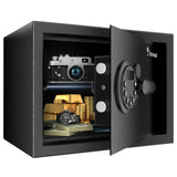 Bonsaii Safe, 0.6 Cubic Safe Box with Electronic Keypad, Removable Shelf, for Valuables Jewelry and Documents in Home, Hotel, or Business, 9.84" x 13.78" x 9.84" Inches, SF002