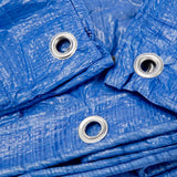 Grizzly Tarps by B-Air 10' x 14' Large Multi-Purpose Waterproof Heavy Duty Poly Tarp with Grommets Every 36", 8x8 Weave, 5 Mil Thick, for Home, Boats, Cars, Camping, Protective Cover, Blue