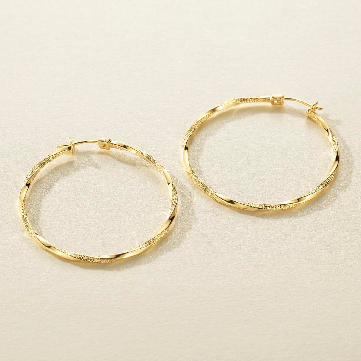 Verniflloga 14K Gold Hoop Earring for Women Gold Earrings Hoops 45.1MM