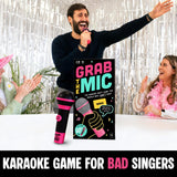 Grab The Mic - Award Winning Karaoke Party Game for Bad Singers w Foam Mic