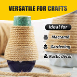 Radix Rope Natural Jute Twine, 5MM x 328FT Jute Rope Roll, Heavy Duty Thick Twine for Cat Scratching Post, Bundling, Gardening and DIY Crafts