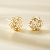ELEBEST 14k Gold Stud Earrings for women Trend10mm