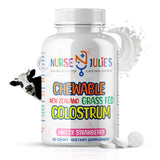 Nurse Julie's Chewable Colostrum Tablets for Kids - 100% Grassfed New Zealand Colostrum - Immune Support, Gut Health in Children - 60 Tablets - 2 Month Supply