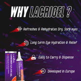 Lacrigel CARBOMER 0.2% - Eye Gel for Dry, Tired, and Red Eyes - Soothes Irritation, Reduces Soreness - 24x7 Day and Night Protection - Safe and Premium Formulation - Sterile Pack of 10g (Pack 3)