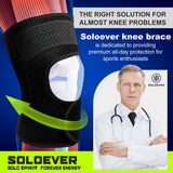 Ultra-Thin Knee Brace with Side Stabilizers for Women & Men, Adjustable Knee Support for Knee Pain Relief, Meniscus Tear, Arthritis, Tendonitis, ACL, MCL and Sports Injuries, Perfect for Left and Right (Black, Large)