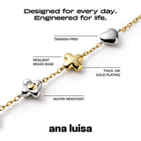 Ana Luisa Charm Bracelets for Women - 14K Gold Plated & Silver Plated