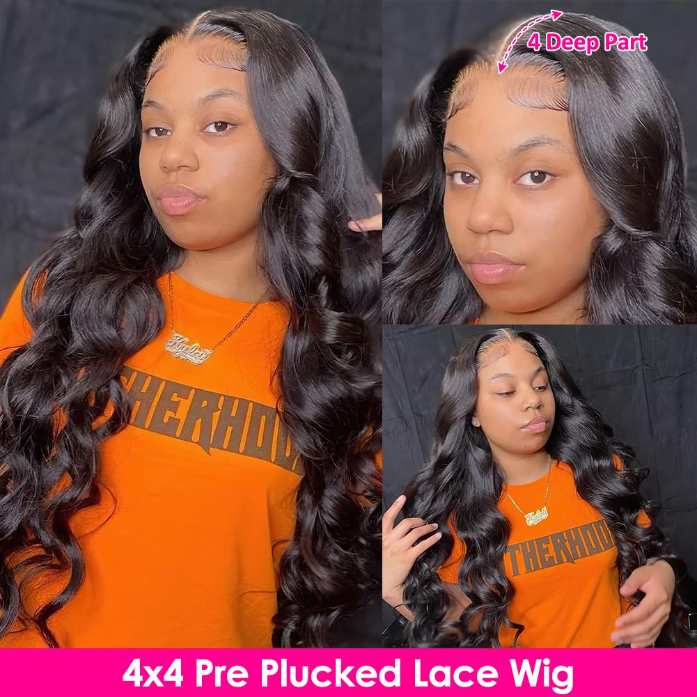Hedy 220% Density Lace Front Wigs Human Hair Wigs for Black Women Pre Plucked with Baby Hair Body Wave Glueless 10A Lace Closure Wigs Human Hair Natural Color 22 Inch