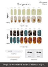 ohora Semi Cured Gel Nail Strips | Art, Glossy | N Dreaming