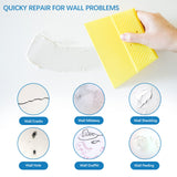 Drywall Repair Kit,Drywall Hole Patch Repair Kit to Fix Wall Surface Holes and Creak Damage with White Repair Putty 17OZ,8PCS Aluminum Repair Patchs,Scraper,Sanding Pad Fill Quick and Easy Solution
