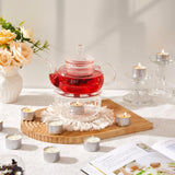 Ashlux Unscented Palm Tea Lights Candles 100 Pack Bulk, 8 to 9 Hours Long Burning White Tea Lights,Non-Paraffin, Smokeless, Mini Tealight Candles for Wedding, Christmas Lights, Party, Power Outages