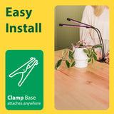 Miracle-Gro, Grow Light for Indoor Plants - 10W LED, Flexible 2-Head, Selectable Spectrum for Indoor Plants, Seeds, Herbs, Flowers, Plug-in Anywhere for Any Plant