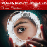 3.15 inch Clear Plastic Ornament Balls, Christmas Balls, DIY Fillable Ornaments, Clear Ornaments for Crafts Fillable - 12 PCS