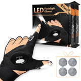 HANPURE LED Flashlight Gloves Stocking Stuffers for Adults Men Christmas Birthday Gift Idea for Dad Husband Him Boyfriend (2 Pack(with Replaceable Batteries))
