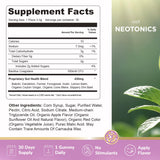 Neotonics Skin and Gut Gummies - 100% Natural Probiotic Gummies, Chewable Probiotics for Digestive Health & Skin Health, Daily Probiotics for Women & Men - Apple Flavor, 30 Gummies, 1 Month Supply