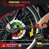 VANPO 1/4-inch Drive Click Torque Wrench, 20-240 in. lb/2.3-27.1 Nm, Inch Pound Torque Wrench Set with 1/4" to 3/8" Adapter, 10cm Extension Bar, Small Bike Torque Wrench for MTB, Bicycle Maintenance