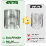 Aifanss 30 Pcs Plant Protectors from Animals, 16x12 Inch Large Metal Plant Cages Chicken Wire Cloche with Zip Ties and Stakes to Keep Animals Out, Garden Vegetables Shrubs Protection Bunny Barricades