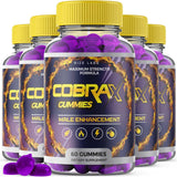 (5 Pack) CobraX Gummies, CobraX Gummies for Men, Cobra X Performance Support Ultra Pure Supplement Gomitas Advanced Formula Energy Review Stamina Performance (300 Gummies)