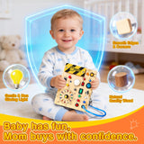 Grarain Busy Board for Toddlers - Montessori Educational Toy for 1-3 Year Old Boys & Girls | Travel-Friendly Sensory Learning Activity | Ideal for Kids with Autism(Busy Board v2)