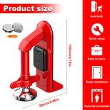 Portable Alarm Door Stopper - 80dB Anti-Theft Security Alarm Door Stoppers for Bottom of Door, Adjustable and Easy to Install for Home, Office, and Travel, Door Security Devices (Red)